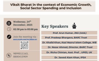 Pre-Budget Consultation Program by IPSA Delhi